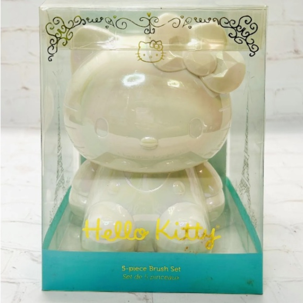 Sephora x Hello Kitty Collection Makeup Cosmetic Brush Set & Holder 5 Piece Rare
